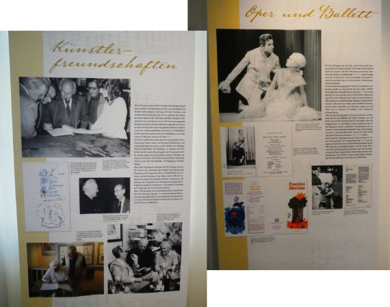 Ausstellungstafeln in der Kurt-Schwaen-Ausstellung